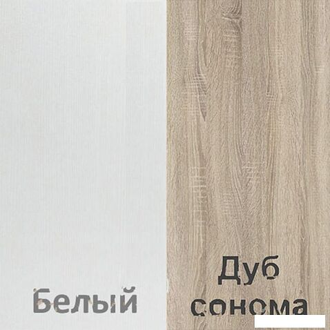 Комод Кортекс-мебель Бари 160 6ш (белый/белый/дуб сонома)