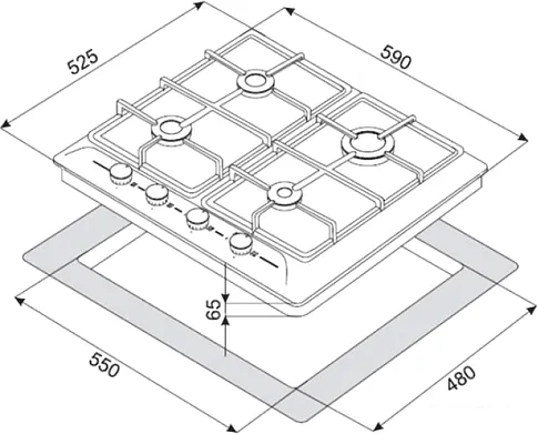 Варочная панель ZorG Technology BP6 FDW RCR
