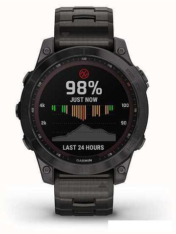 Умные часы Garmin Fenix 7 Sapphire Solar 47 мм (серый карбон/серый карбон титан)