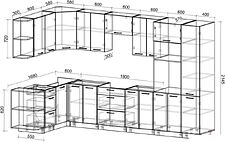 Готовая кухня Интерлиния Мила Лайт 1.68x3.4 левая без столешницы (серебристый/антрацит) Готовая кухня Интерлиния Мила Лайт 1.68x3.4 левая без столешницы (серебристый/антрацит)