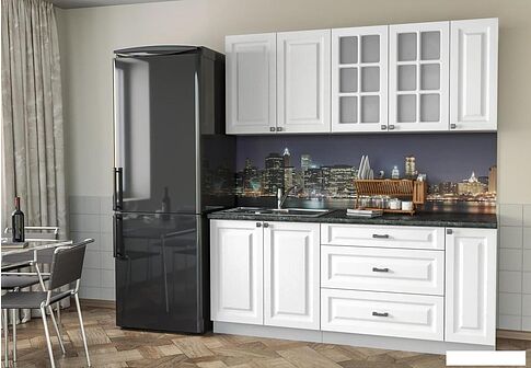Готовая кухня Интерлиния Мила Деко 1.9 Б (белый/кастилло темный)