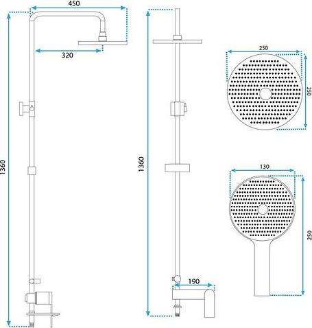 Душевая система  Rea Veneta REA-P7843