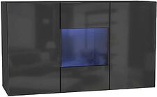 Комод НК-Мебель Point Тип-1.2 (черный/черный глянец)