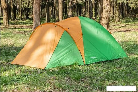 Треккинговая палатка Sundays ZC-TT010-3P v2 (зеленый/желтый)
