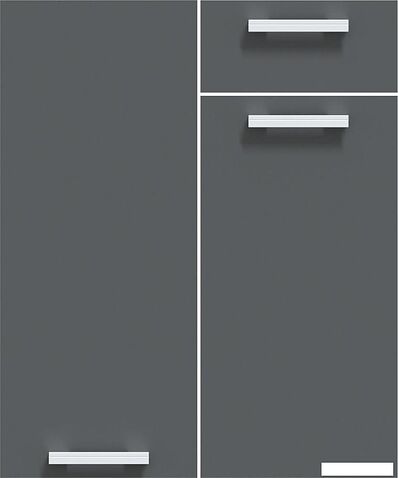 Готовая кухня Интерлиния Мила Лайт 3.6-ПМ1-2 (белый платинум/бетон портленд/белый гранит)