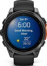 Умные часы Garmin Fenix 8 47мм (серый, черный силиконовый ремешок) Умные часы Garmin Fenix 8 47мм (серый, черный силиконовый ремешок)