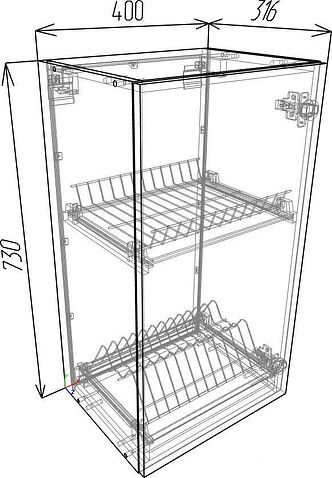 Шкаф навесной ЭлиГард Urban ШНС 40/73 (белый)