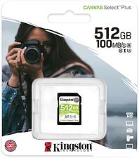 Карта памяти Kingston Canvas Select Plus SDXC 512GB