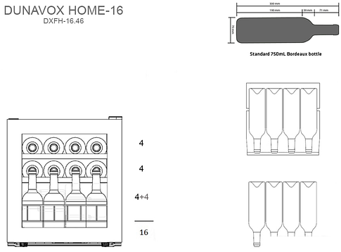 Винный шкаф Dunavox DXFH-16.46