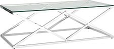 Журнальный столик Stool Group Инсигния 120x60 (серебро)