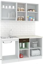 Кухня Кортекс-мебель Корнелия Экстра 1.5м (дуб сонома/королевский опал)