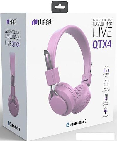 Наушники Hiper Live QTX4 (розовый)