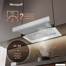 Кухонная вытяжка Weissgauff TEL 600 2M White Glass