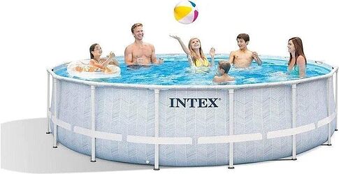 Каркасный бассейн Intex Prism Frame Chevron 26746 (488х122)
