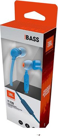 Наушники с микрофоном JBL T110 (синий)