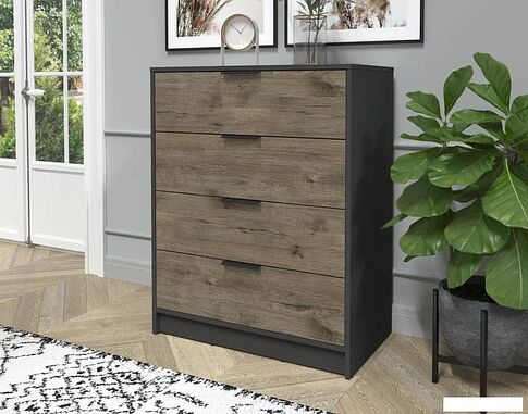 Комод Интерлиния Концепт КТ-К80 (дуб веллингтон/антрацит)