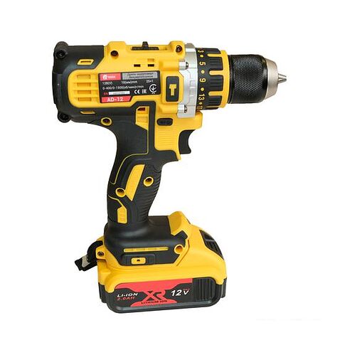 Дрель-шуруповерт Edon AD-12 1002010341 (с 2-мя АКБ, кейс, набор оснастки)