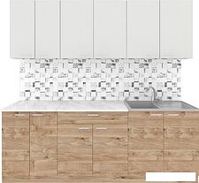 Готовая кухня Агута Альфа 2.2 (дуб золотой/холодный серый/этория) Готовая кухня Агута Альфа 2.2 (дуб золотой/холодный серый/этория)