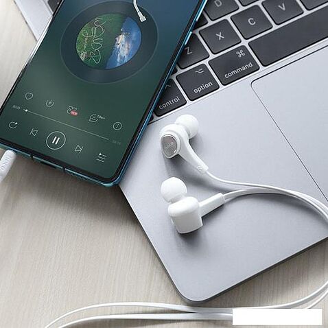 Наушники Hoco M66 (белый/серебристый)