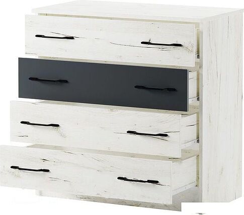 Комод Памир Беатрис К800 (крафт белый/антрацит)
