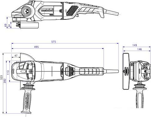 Угловая шлифмашина Metabo WE 24-180 MVT