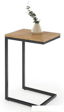 Журнальный столик Halmar Nisa (дуб золотой/черный)