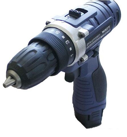 Дрель-шуруповерт WATT WAS-12 Li-2 101202712 (с 2мя АКБ)