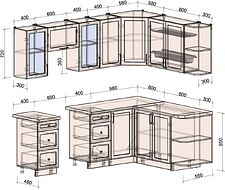 Готовая кухня Интерлиния Тренд 1.7x2.4 правая (пепел/пепел/опал светлый) Готовая кухня Интерлиния Тренд 1.7x2.4 правая (пепел/пепел/опал светлый)