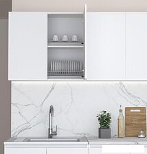 Шкаф навесной Артём-Мебель Мэри 800мм СН-114.204 (белый)