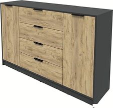 Тумба Интерлиния Концепт КТ-Т160 (дуб золотой/антрацит)