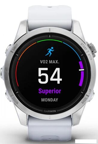 Умные часы Garmin Epix Pro Gen 2 Standard 42 мм (серебро/белый камень)