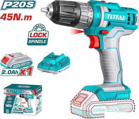 Дрель-шуруповерт Total TDLI200518 (с 1-м АКБ)