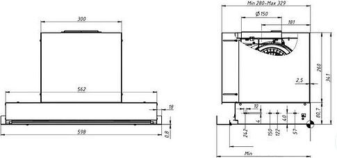 Кухонная вытяжка Elikor Sense 60П-1000 241266 (хром)
