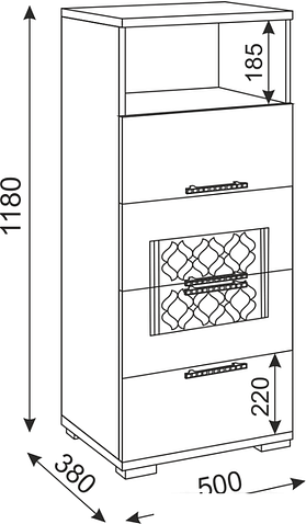 Комод Rinner Тиффани М10 (текстурный белый)