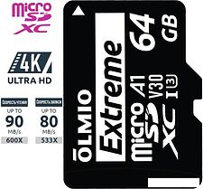 Карта памяти Olmio microSDXC 64GB Extreme UHS-I (U3) Карта памяти Olmio microSDXC 64GB Extreme UHS-I (U3)