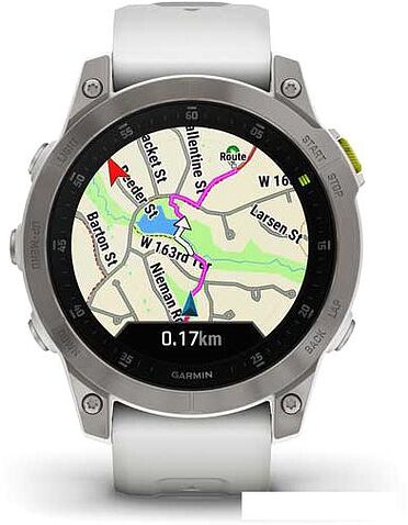 Умные часы Garmin Epix Sapphire Gen 2 (серебристый титан/белый)