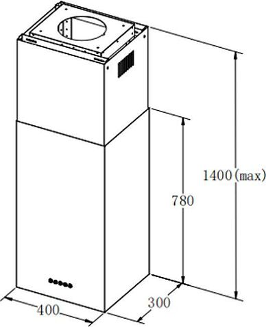 Кухонная вытяжка Weissgauff Box 1400 Island BL