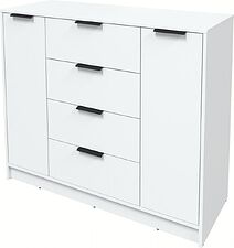 Тумба Интерлиния Концепт КТ-Т120 Глосс (белый платинум/белый)