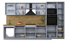 Готовая кухня Интерлиния Тренд 3.4В (пепел/слоновая кость/травертин серый) Готовая кухня Интерлиния Тренд 3.4В (пепел/слоновая кость/травертин серый)