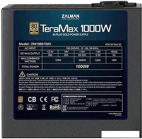 Блок питания Zalman TeraMax 1200W ZM1200-TMX