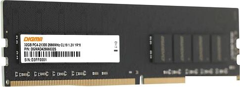 Оперативная память Digma 32ГБ DDR4 2666 МГц DGMAD42666032S