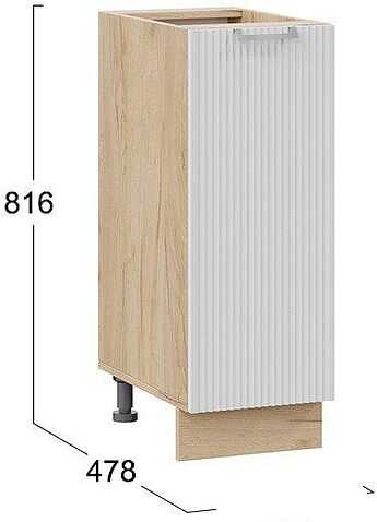 Шкаф напольный Трия Кимберли 1Н3 (дуб крафт золотой/сноу)