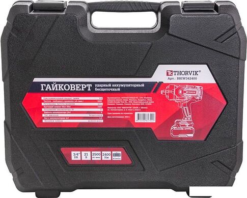 Гайковерт Thorvik BBIW342400 (с 2-мя АКБ, кейс)