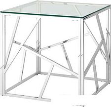 Журнальный столик Stool Group Арт Деко 55x55 EET-015 (прозрачное стекло/сталь серебристый) Журнальный столик Stool Group Арт Деко 55x55 EET-015 (прозрачное стекло/сталь серебристый)
