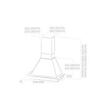 Кухонная вытяжка Elica Daisy WH/A/60 T.Grezzo PRF0041898B