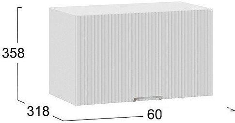 Шкаф напольный Трия Кимберли 1В6Г (белый/сноу)