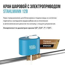 Электрический вентиль Stahlmann 1/2F 12В 2282755