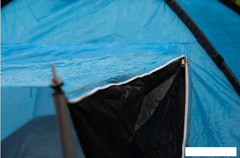 Треккинговая палатка КомфортПром На 4 персоны с крышей SDH103 (синий)