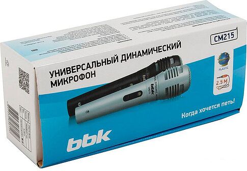 Микрофон BBK CM215 (черный+серебристый)
