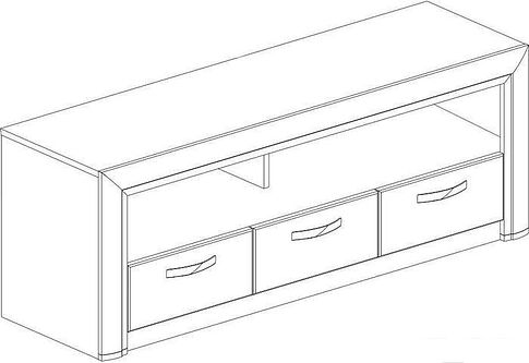 Тумба Anrex Olivia RTV 3S Вудлайн Кремовый/Дуб Анакона